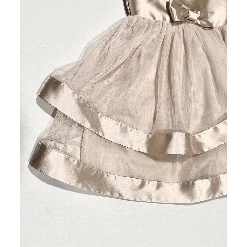 Speechless Kids Girls Dress Midi Sleeveless Champagne Lined Bow Lining Size 6X - Picture 9 of 15